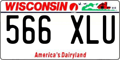 WI license plate 566XLU