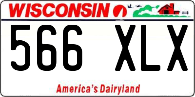 WI license plate 566XLX
