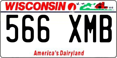 WI license plate 566XMB