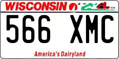 WI license plate 566XMC