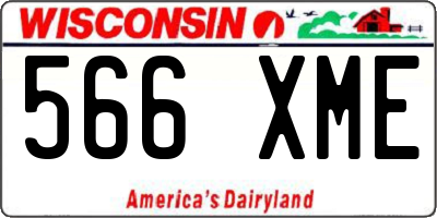 WI license plate 566XME