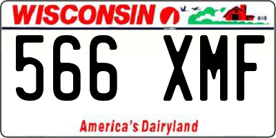WI license plate 566XMF