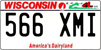 WI license plate 566XMI