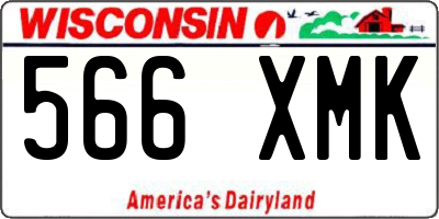 WI license plate 566XMK