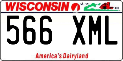 WI license plate 566XML