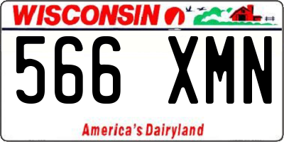 WI license plate 566XMN