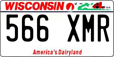 WI license plate 566XMR