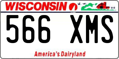 WI license plate 566XMS