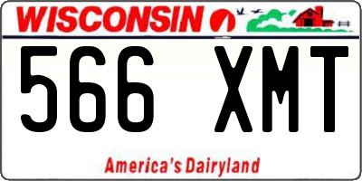 WI license plate 566XMT