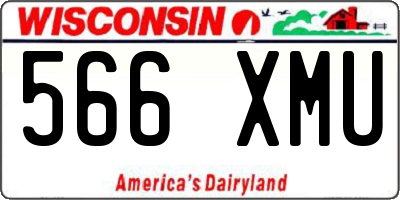 WI license plate 566XMU
