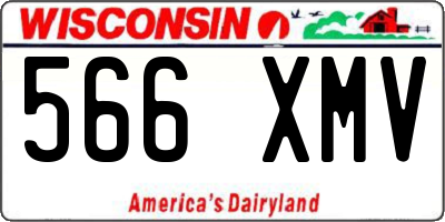 WI license plate 566XMV