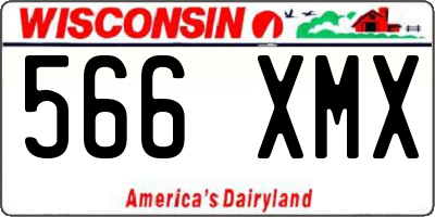 WI license plate 566XMX