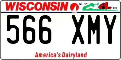 WI license plate 566XMY