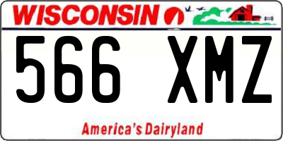 WI license plate 566XMZ