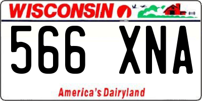 WI license plate 566XNA