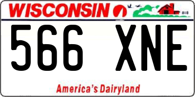 WI license plate 566XNE