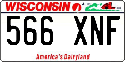 WI license plate 566XNF