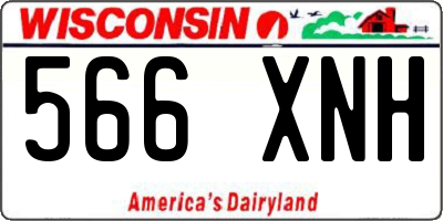 WI license plate 566XNH