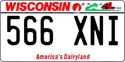 WI license plate 566XNI