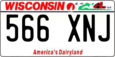 WI license plate 566XNJ
