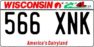 WI license plate 566XNK