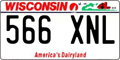 WI license plate 566XNL