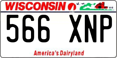WI license plate 566XNP