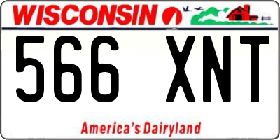 WI license plate 566XNT