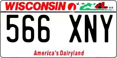 WI license plate 566XNY