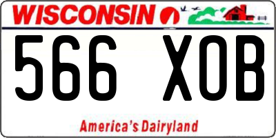 WI license plate 566XOB