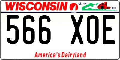 WI license plate 566XOE