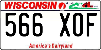 WI license plate 566XOF
