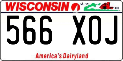 WI license plate 566XOJ