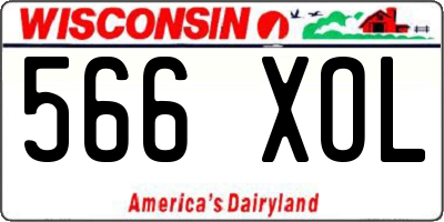 WI license plate 566XOL