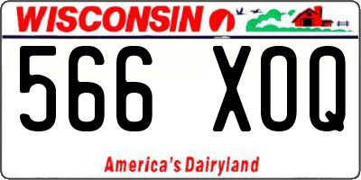WI license plate 566XOQ