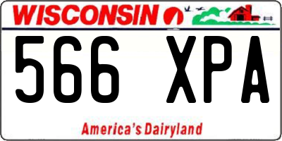 WI license plate 566XPA
