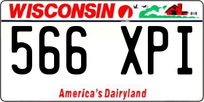 WI license plate 566XPI