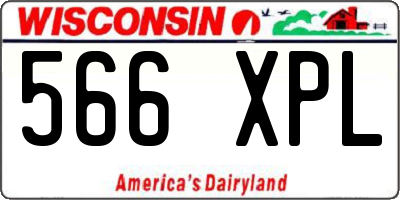 WI license plate 566XPL