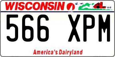 WI license plate 566XPM