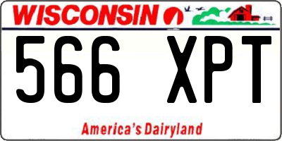 WI license plate 566XPT