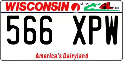 WI license plate 566XPW
