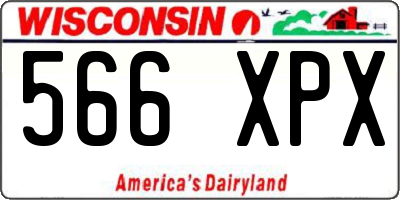WI license plate 566XPX