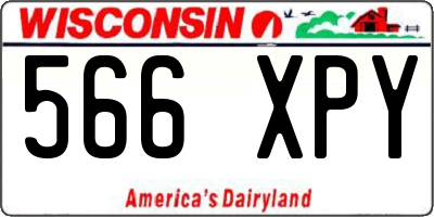 WI license plate 566XPY