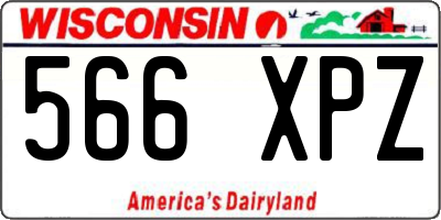 WI license plate 566XPZ
