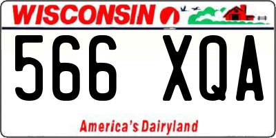 WI license plate 566XQA