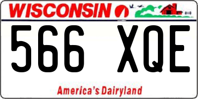 WI license plate 566XQE
