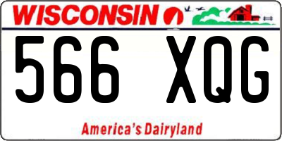 WI license plate 566XQG