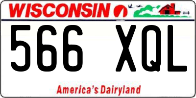 WI license plate 566XQL