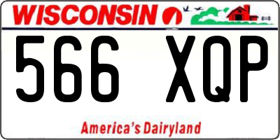 WI license plate 566XQP