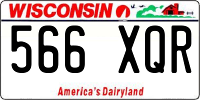 WI license plate 566XQR